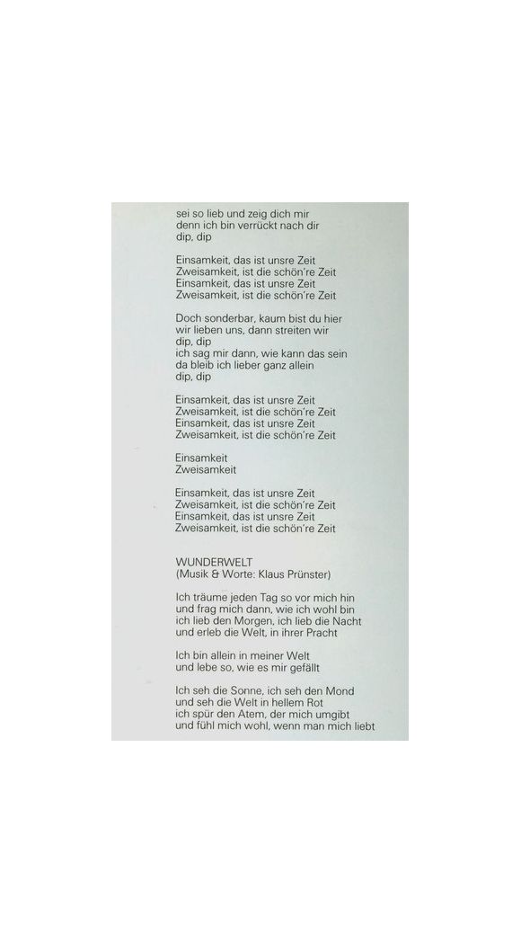 ZWEISAMKEIT (IST DIE SCHÖN'RE ZEIT) (1982), изображение 24