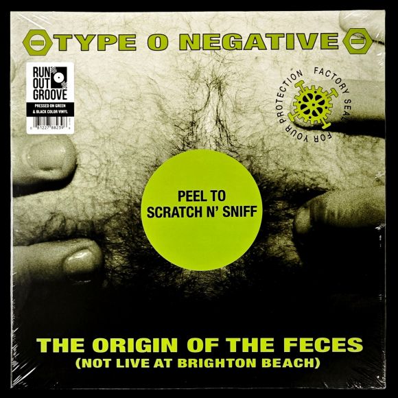 THE ORIGIN OF THE FECES (2LP, 2022, RUN OUT GROOVE) GREEN WITH BLACK MARBLE