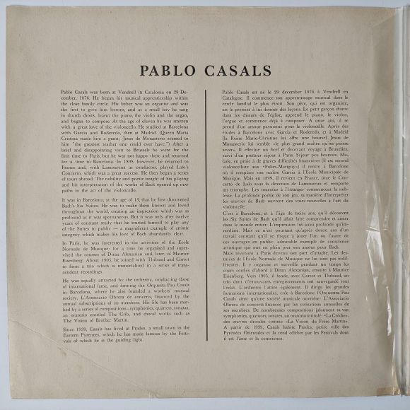 PABLO CASALS IV (CELLO-KONZERT H-MOLL OP. 104), изображение 2