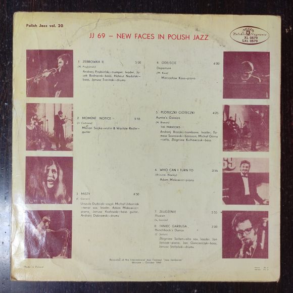 JJ 69 NEW FACES IN POLISH JAZZ (1970/POLAND) LP, изображение 2