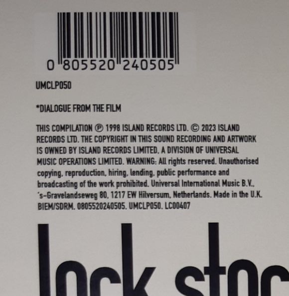 LOCK, STOCK & TWO SMOKING BARRELS - SOUNDTRACK FROM THE MOTION PICTURE (2023), изображение 9